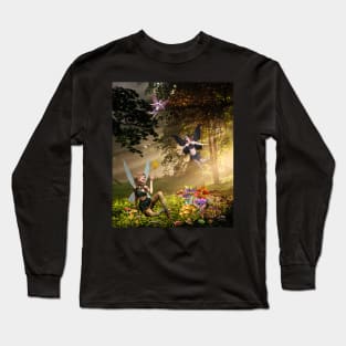 FAERIES HAVING A MUSHROOM PARTY Long Sleeve T-Shirt